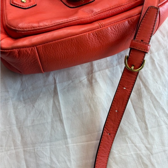 Coach Campbell Orange Leather Crossbody Satchel - Picture 6 of 16